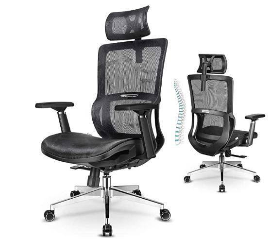 Ergonomic Office Chair, mfavour Office Chair Mesh, with 3D Armrest