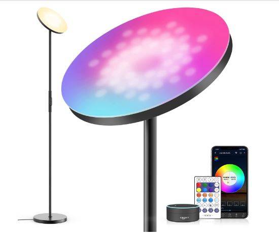 Smart RGB dimmable Floor Lamp Works with Alexa Google Home