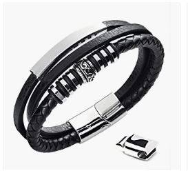 leather bracelet cuff amazon 2