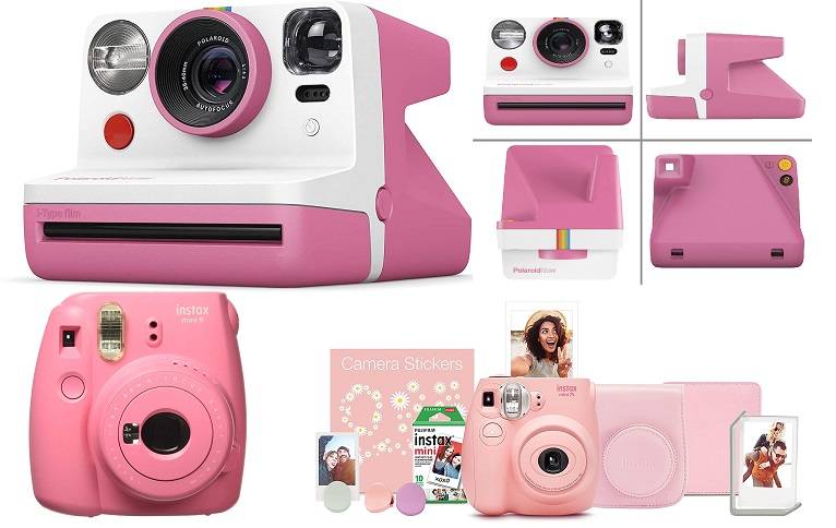 pink polaroid camera 2