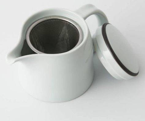 Ergonomic Teapot - White, Japanese Pottery, Hasami Ware, Porcelain, Easy to Hold