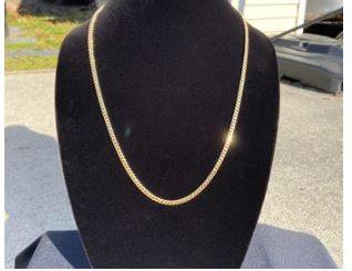 Gold Chain 14k Gold Vermeil Miami Cuban 24in 4mm .925 Italy