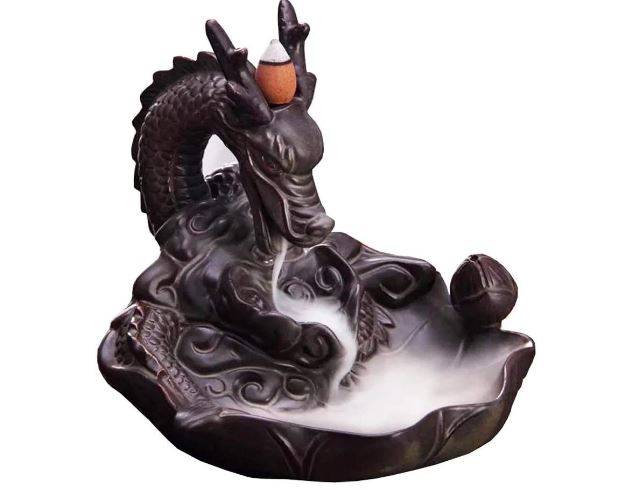 LiGHTUP Dragon Backflow Incense Burner Ceramic Incense Holder