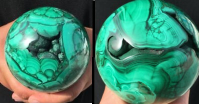 malachite geode Quartz Sphere Crystal Ball
