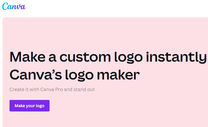 Canva’s logo maker