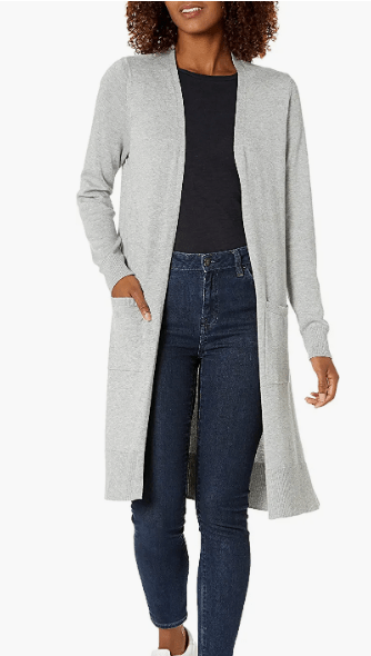 Amazon Essentials Women's Lightweight Longer Length Cardigan Sweater