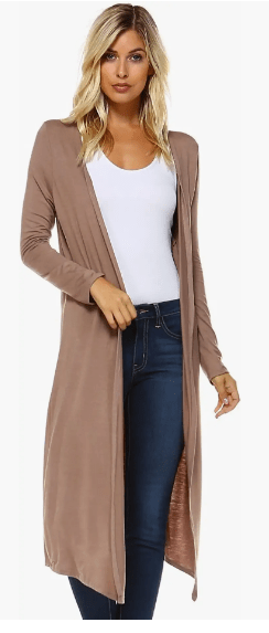 Issac Liev Isaac Liev Trendy Extra Long Duster Cardigan