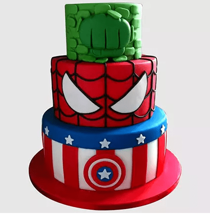 Three Layered Avengers Cake